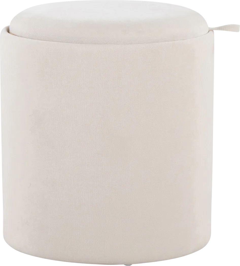 Traymore White Ottoman, Set of 2 - Thumbnail - Image 4
