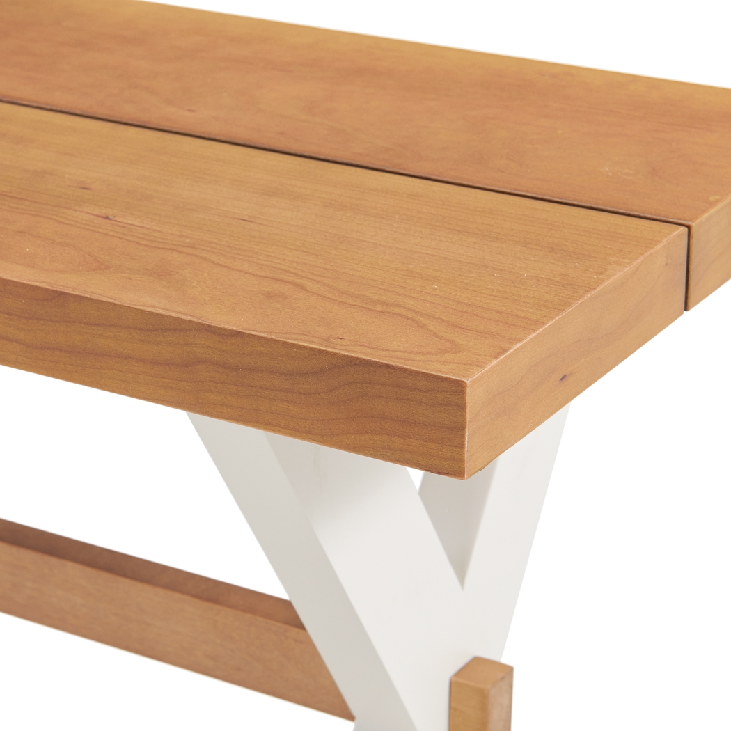 Trebruk White Dining Bench - Thumbnail - Image 4