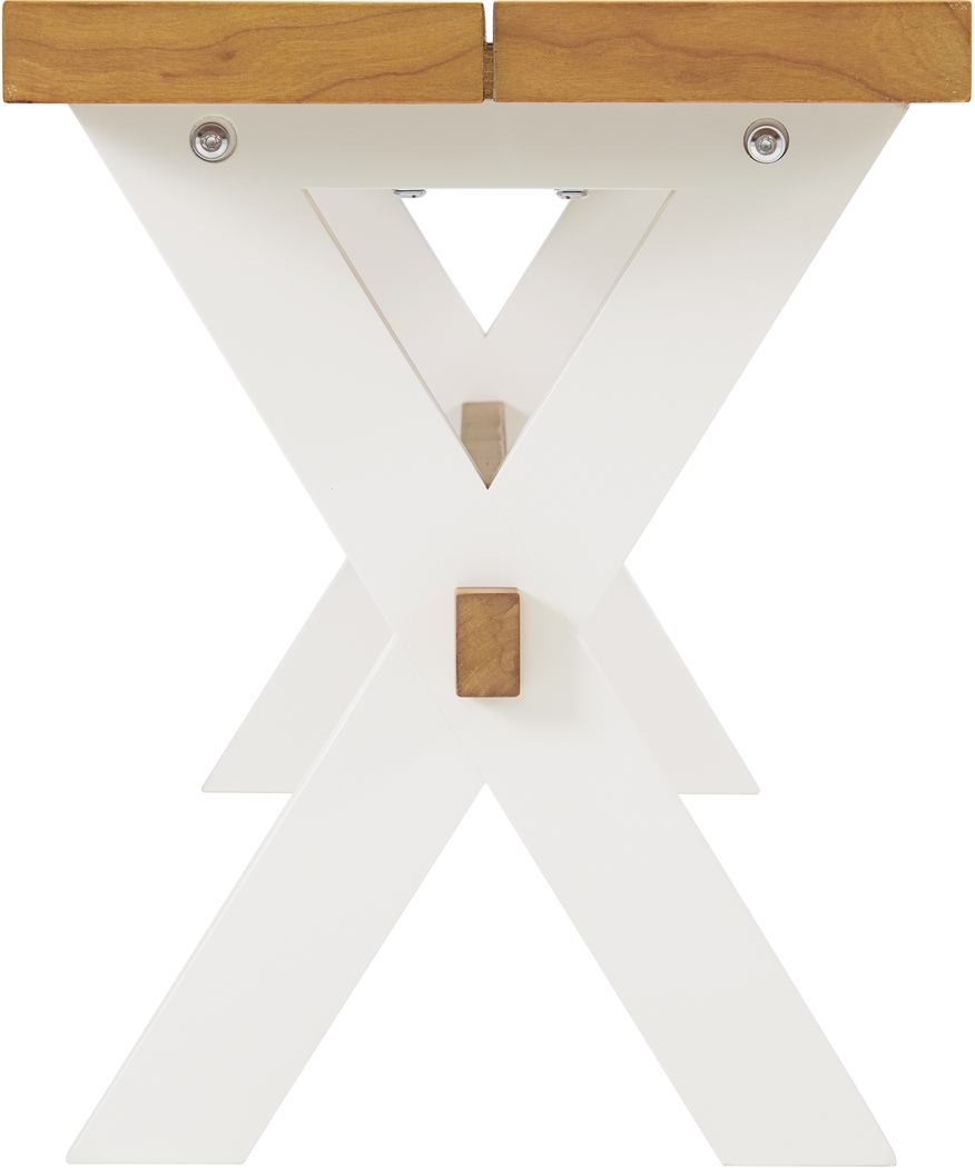 Trebruk White Dining Bench - Thumbnail - Image 6