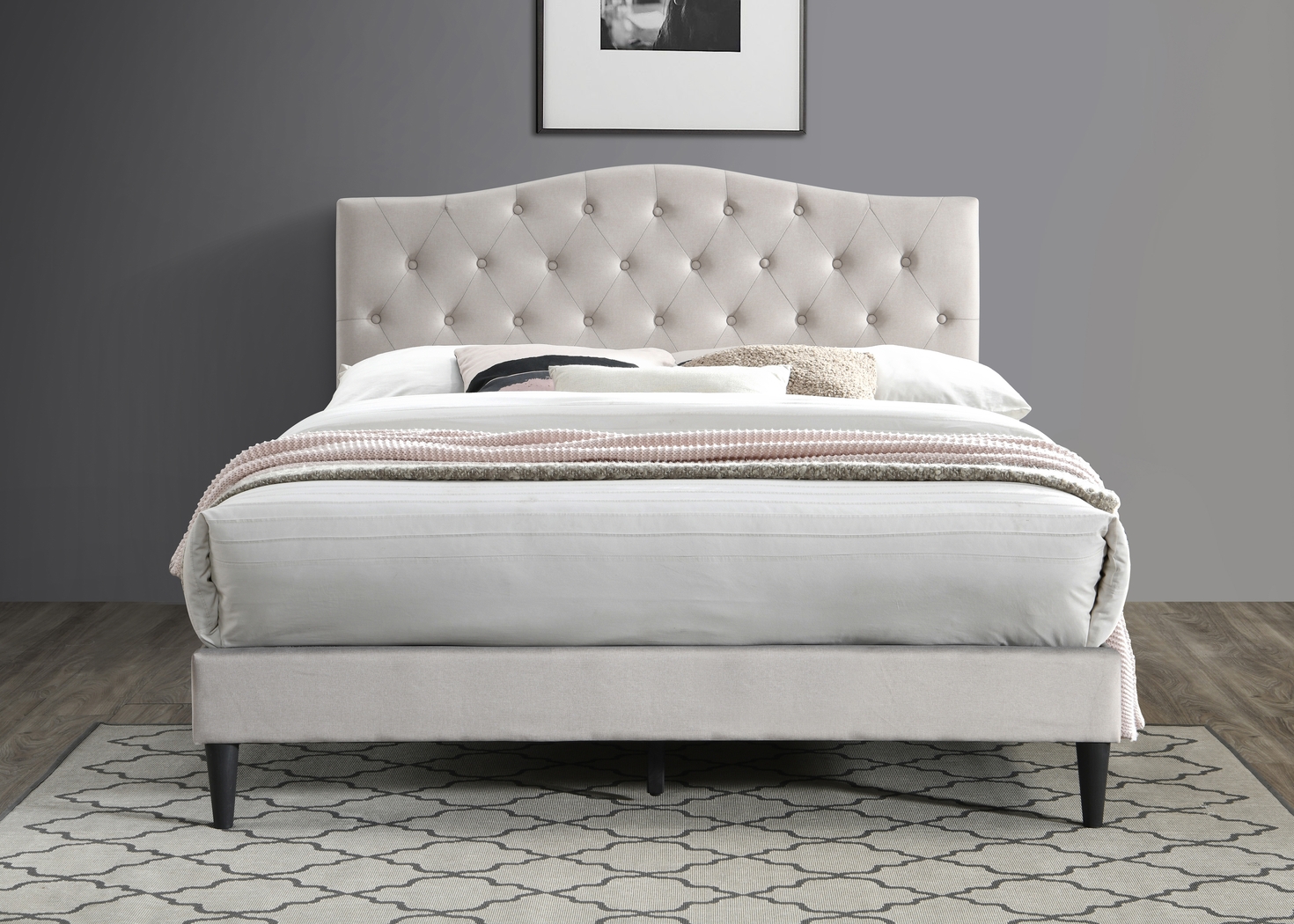 Treebrooke Beige Queen Bed - Thumbnail - Image 3