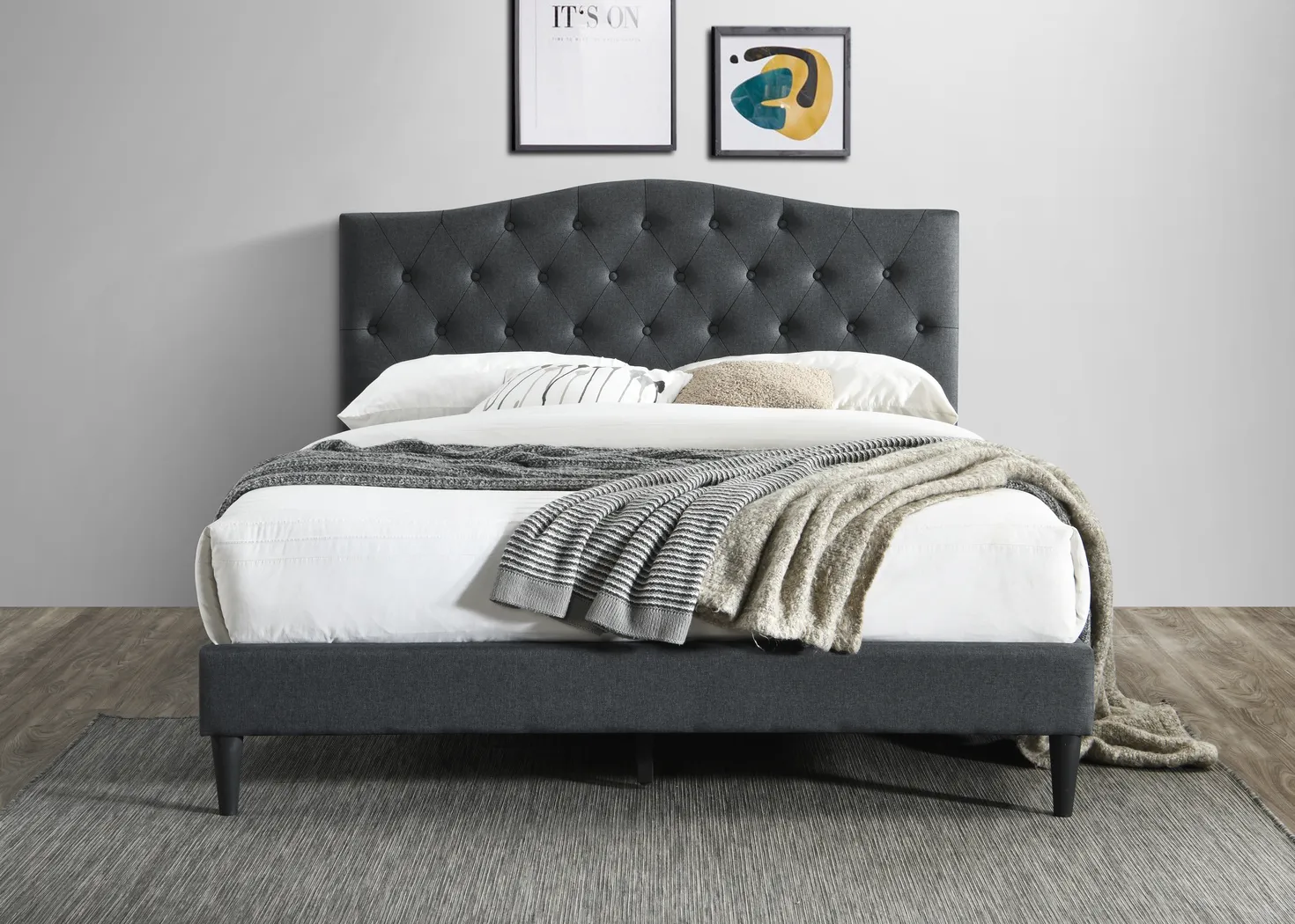 Treebrooke Charcoal Queen Bed - Thumbnail - Image 4