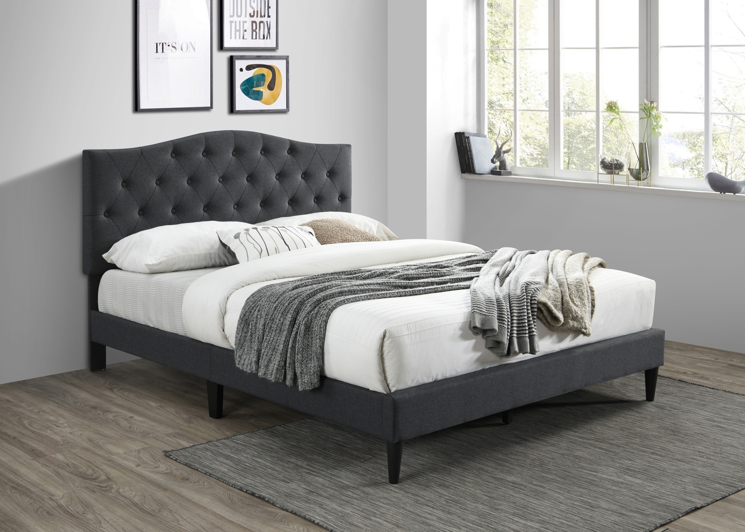 Treebrooke Charcoal Queen Bed - Thumbnail - Image 3