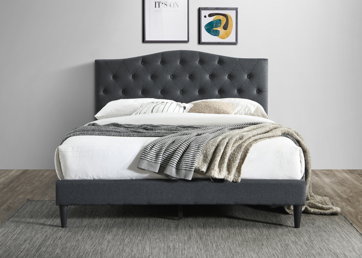 Treebrooke Charcoal Queen Bed - Thumbnail - Image 4