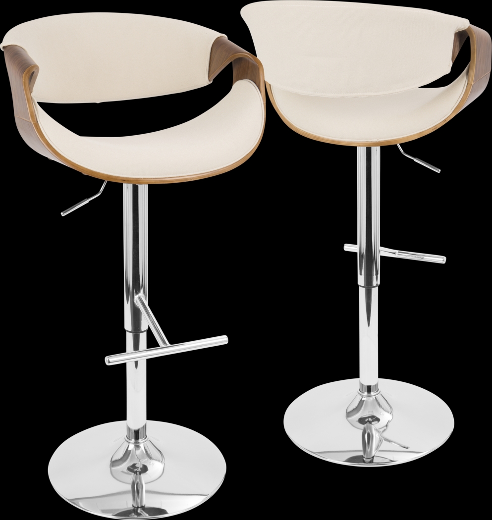 Trefore Cream Adjustable Barstool, Set of 2 - Thumbnail - Image 9