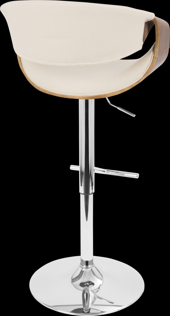 Trefore Cream Adjustable Swivel Barstool, Set of 3 - Thumbnail - Image 5
