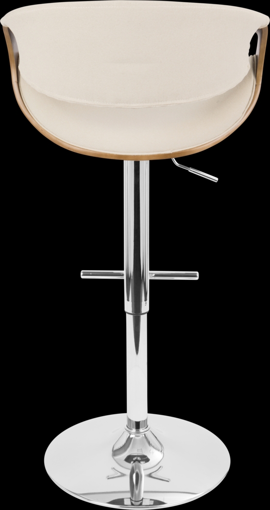 Trefore Cream Adjustable Swivel Barstool, Set of 3 - Thumbnail - Image 6