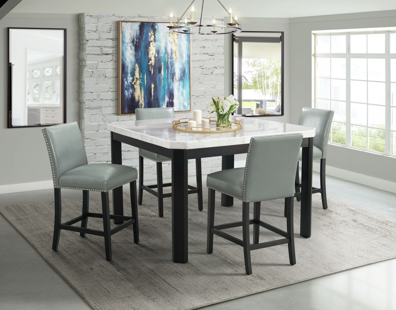 Trekfords Gray Counter Height Stool, Set of 2 - Thumbnail - Image 2