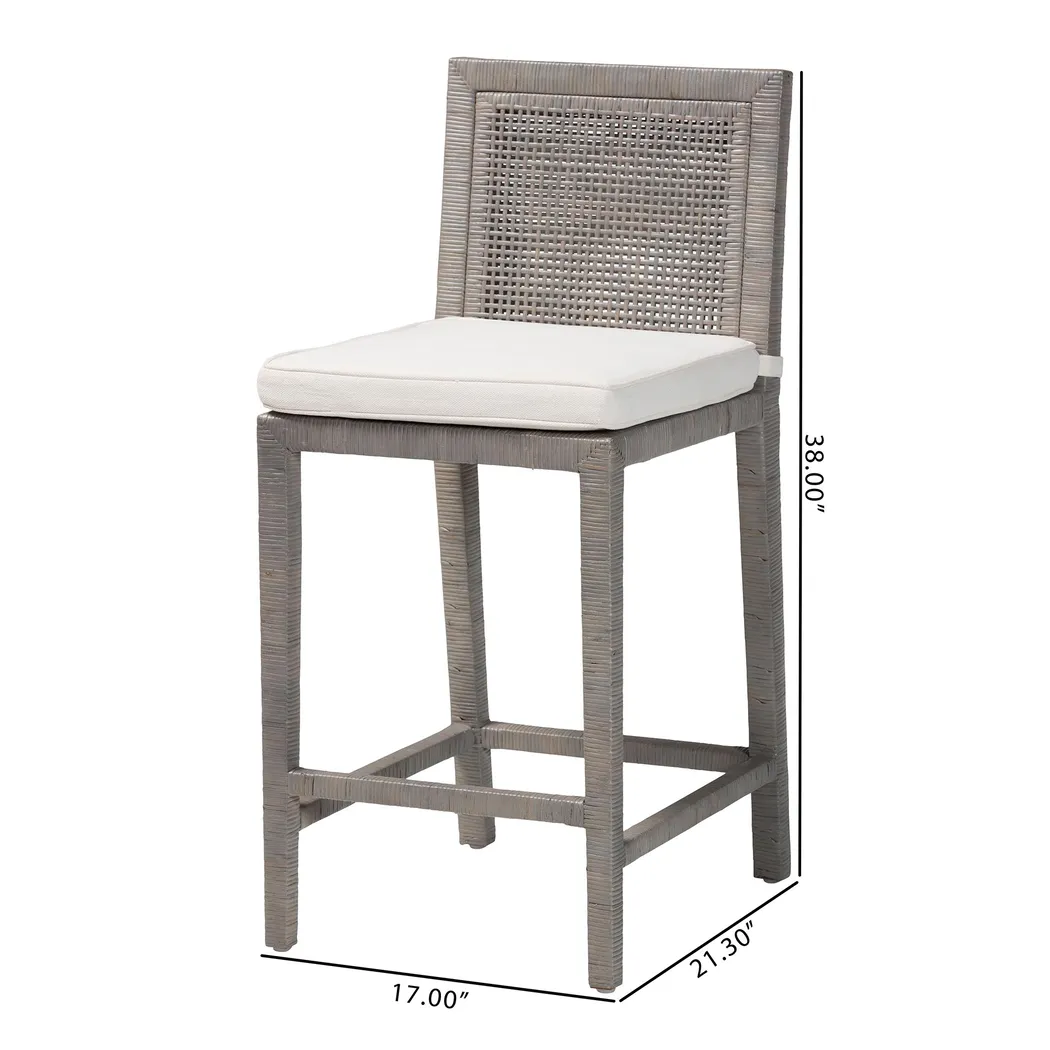 Trekorda Gray Counter Height Stool - Thumbnail - Image 3