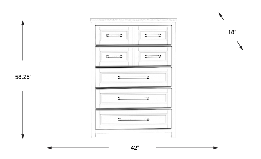 Dimension Image. Please refer to the Dimension Tab on this page for dimension details.