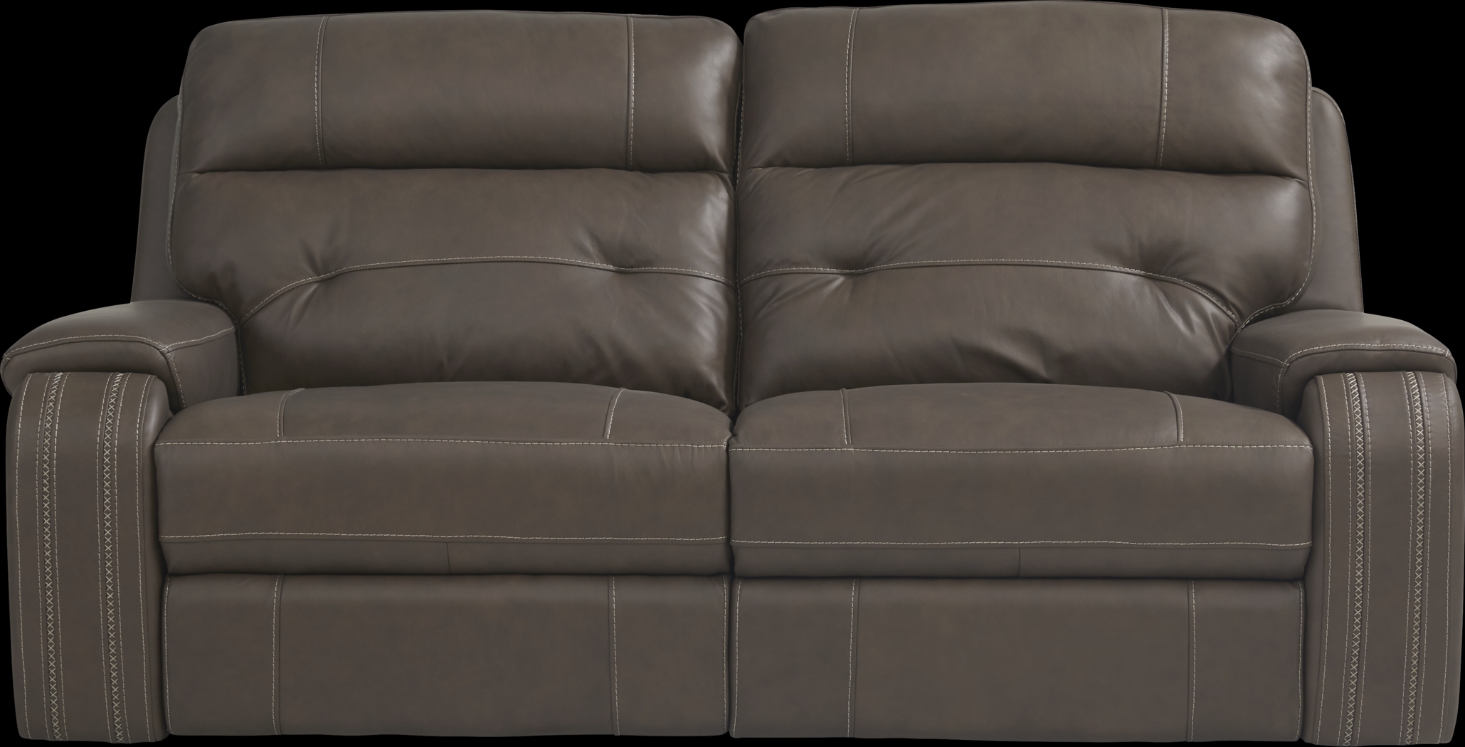 Tremezzo Brown Leather Power Reclining Sofa - Thumbnail - Image 1