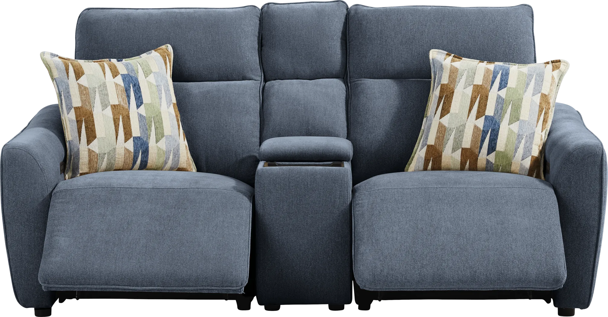 Tremont Indigo 3 Pc Power Reclining Console Loveseat - Thumbnail - Image 1