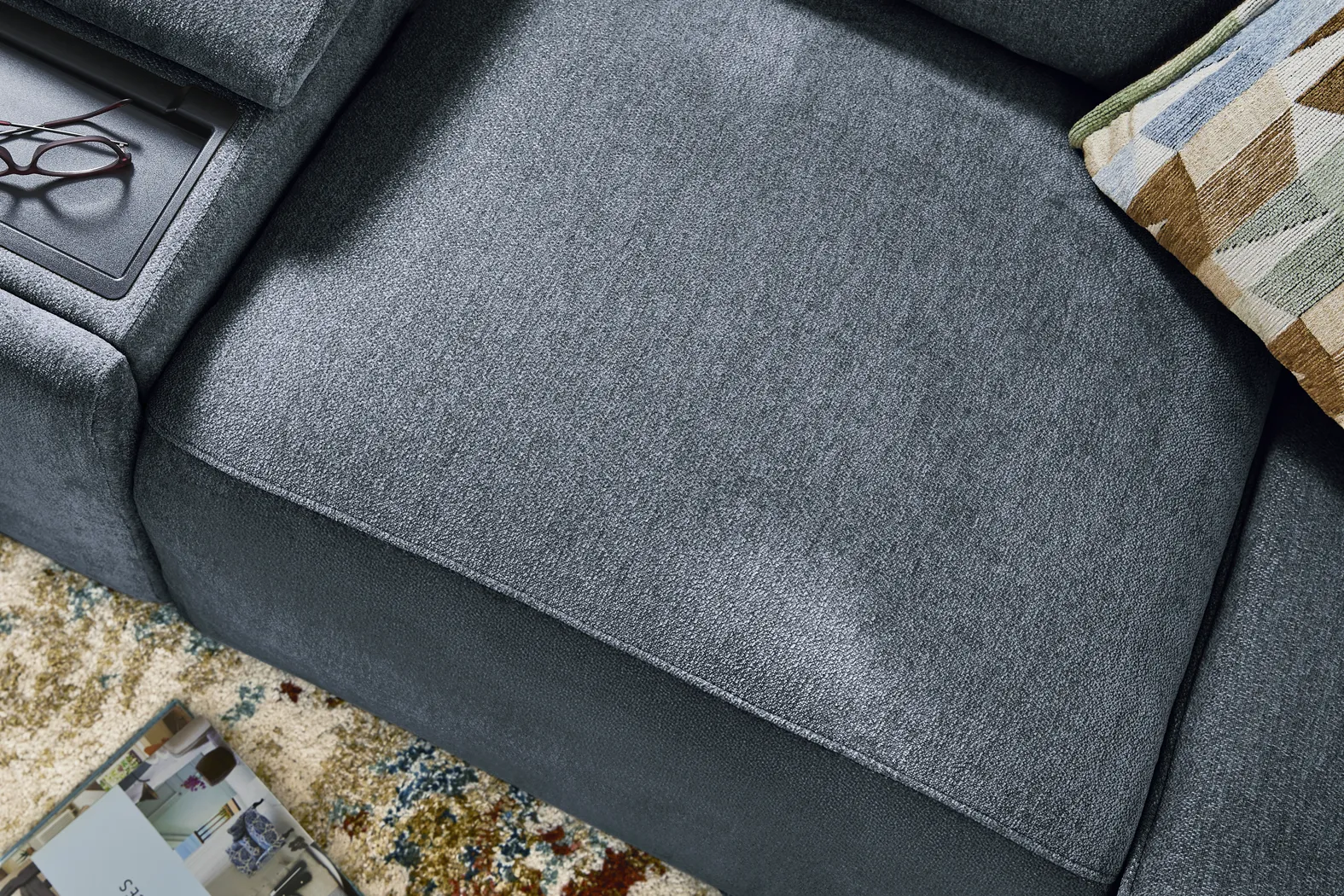 Tremont Indigo 7 Pc Power Reclining Sectional Living Room - Thumbnail - Image 12