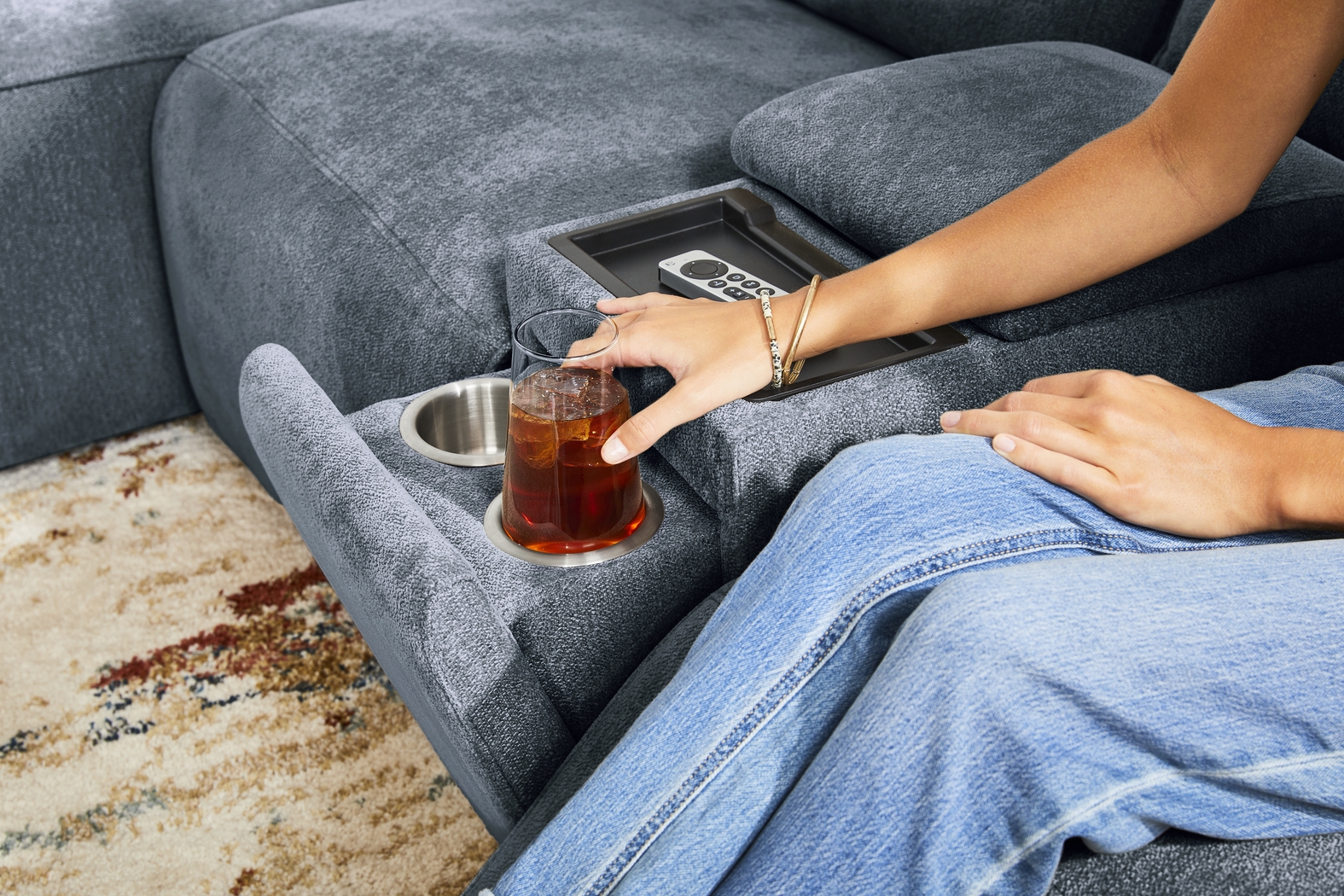 Tremont Indigo 4 Pc Power Reclining Sectional - Thumbnail - Image 4