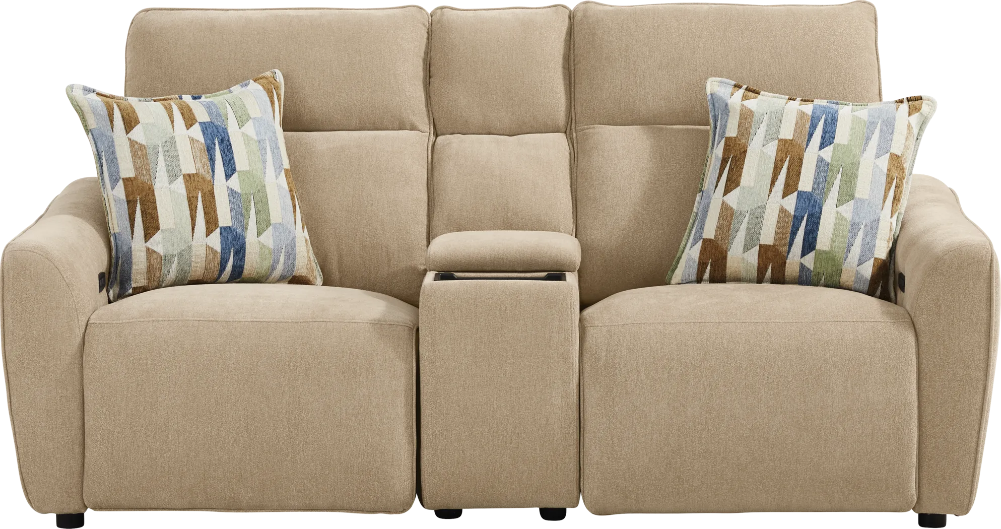 Tremont Sand 3 Pc Power Reclining Console Loveseat - Thumbnail - Image 2