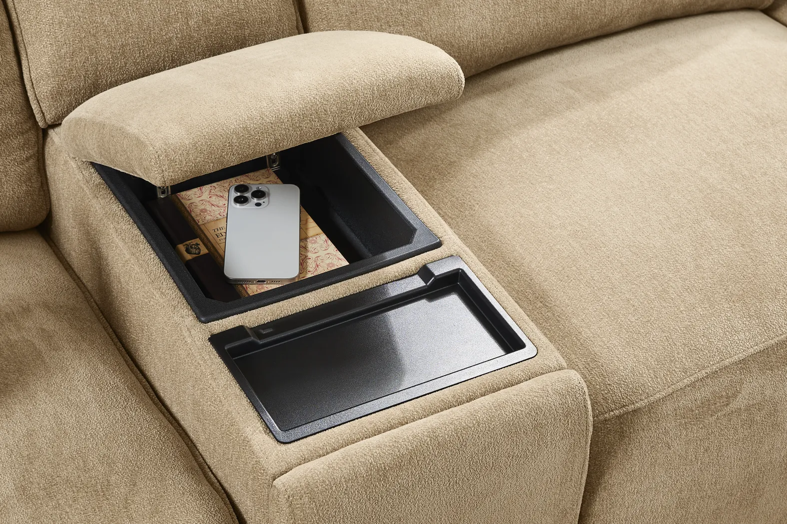 Tremont Sand 3 Pc Power Reclining Console Loveseat - Thumbnail - Image 7