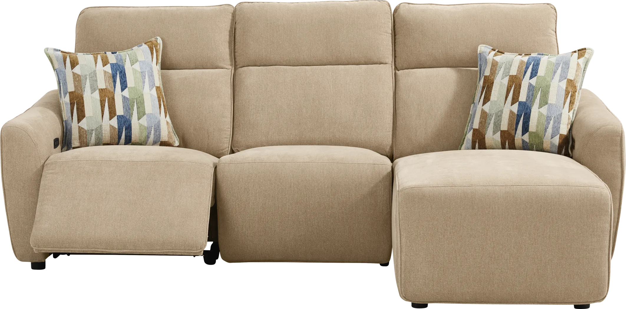 Tremont Sand 3 Pc Power Reclining Sectional - Thumbnail - Image 1