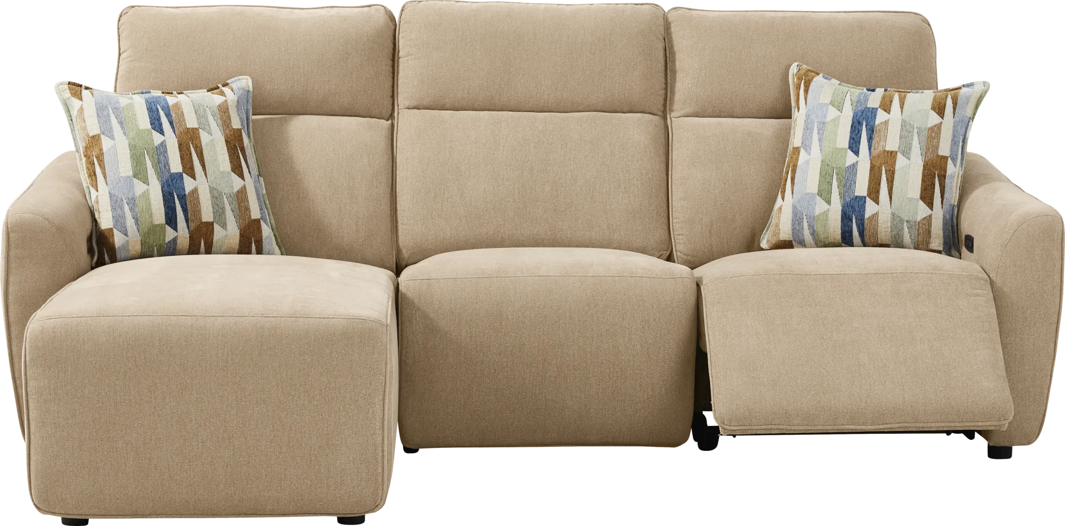 Tremont Sand 3 Pc Power Reclining Sectional - Thumbnail - Image 1