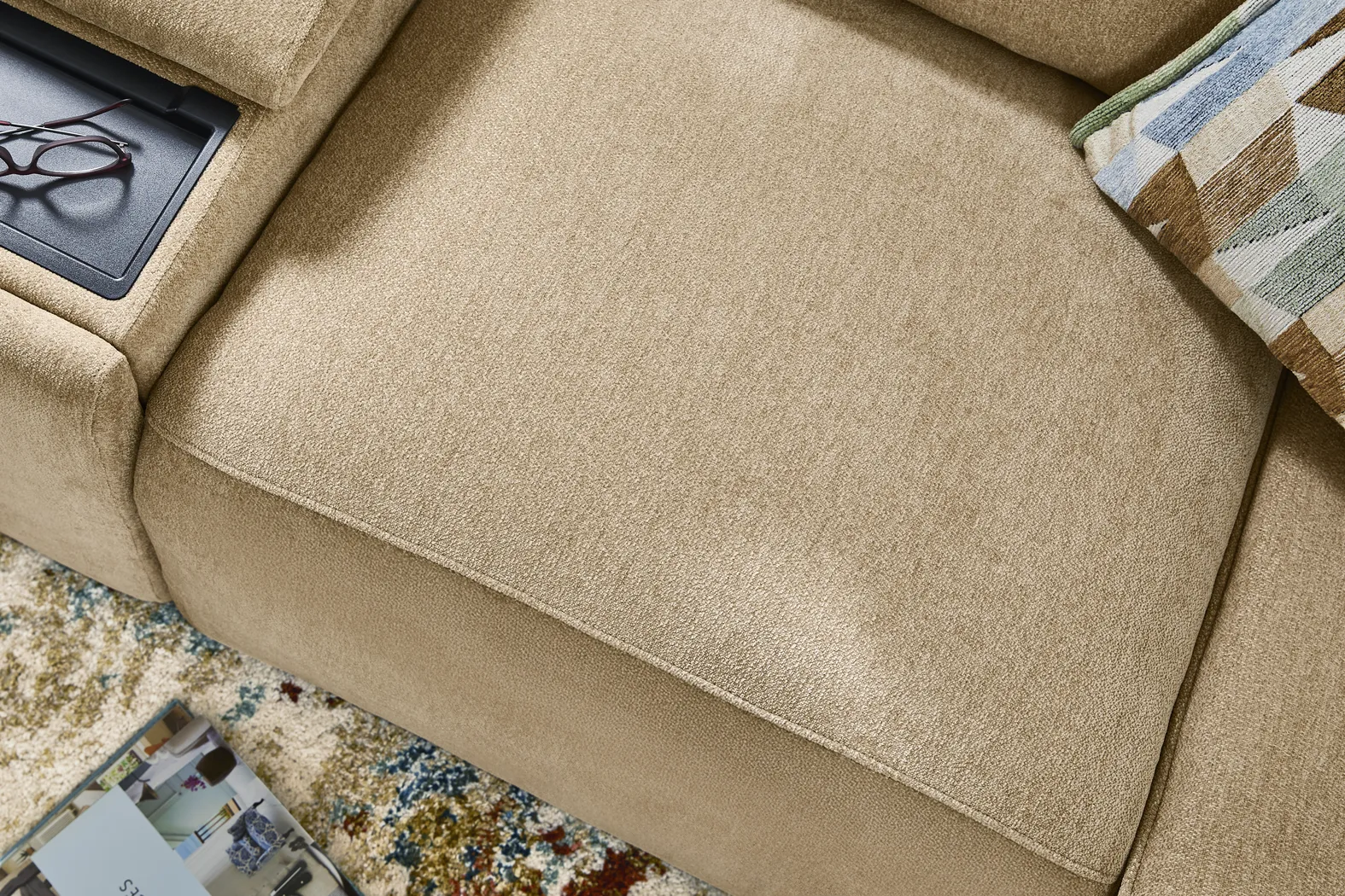 Tremont Sand 7 Pc Power Reclining Sectional Living Room - Thumbnail - Image 12