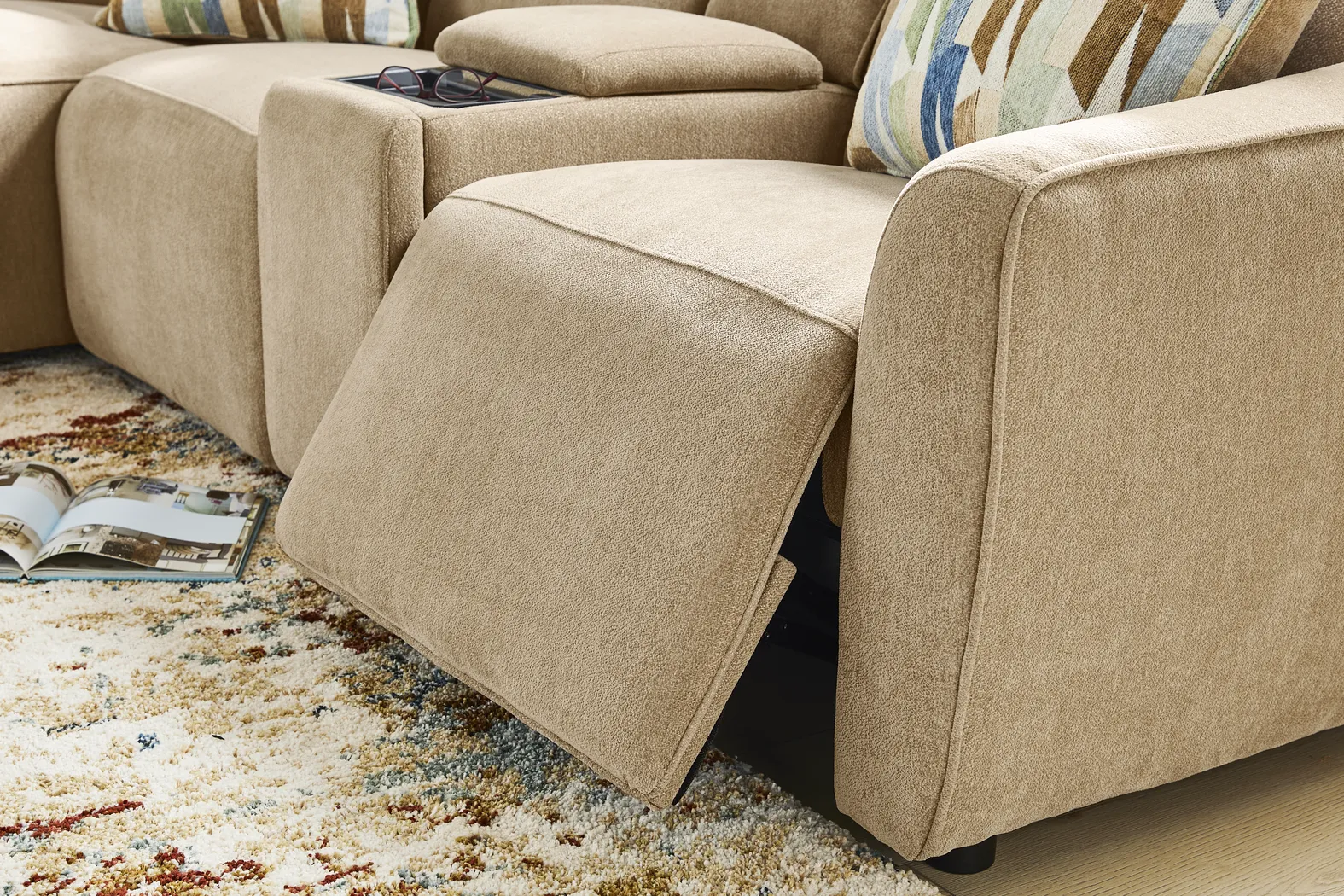 Tremont Sand 7 Pc Power Reclining Sectional Living Room - Thumbnail - Image 14