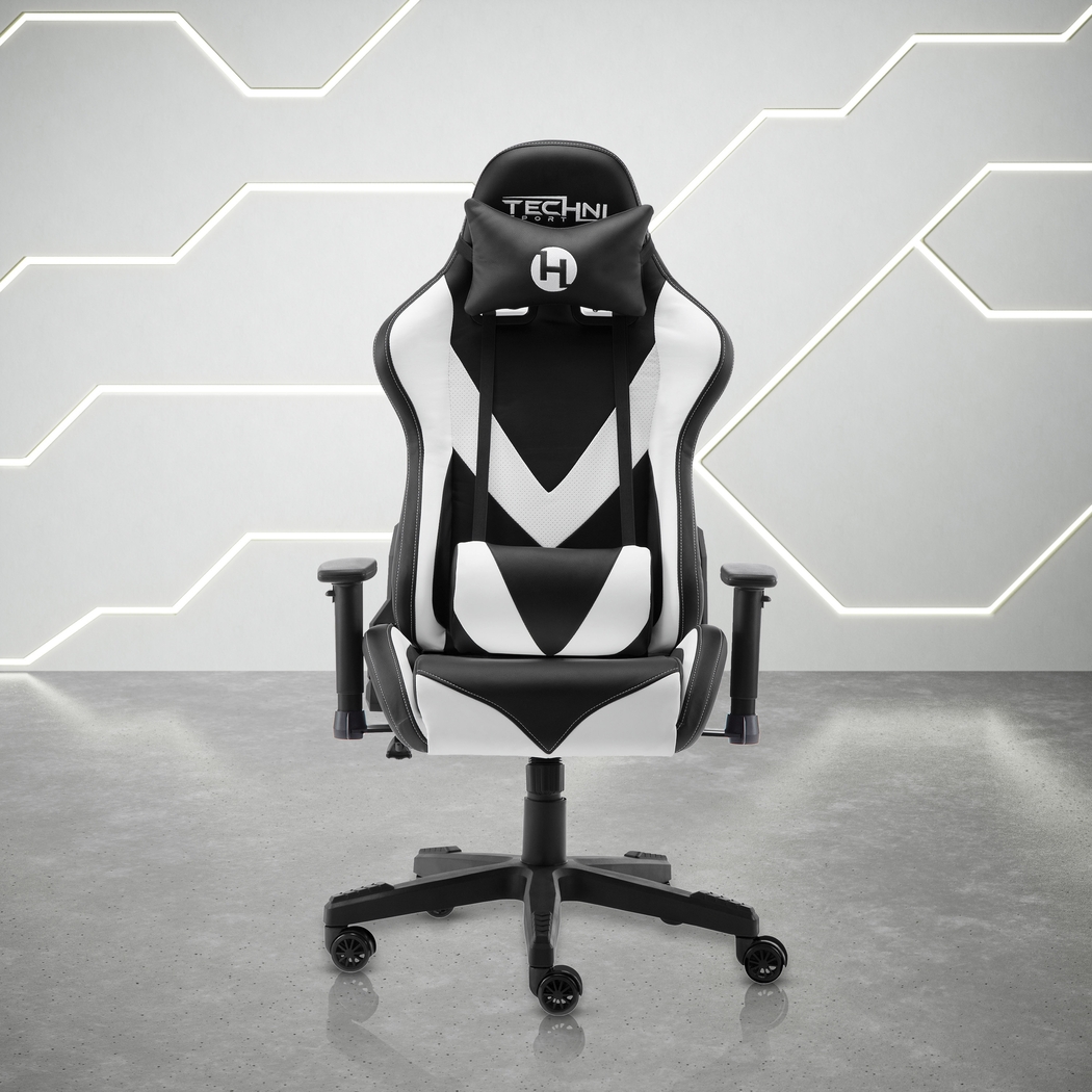 Trendiac White/Black PC Gaming Chair - Thumbnail - Image 2
