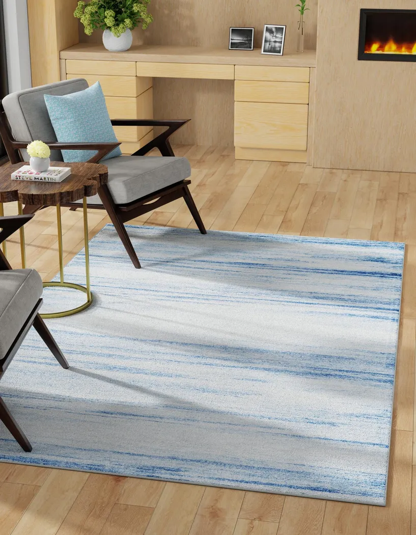 Trenfell Blue 5'3 x 8' Rug - Thumbnail - Image 2
