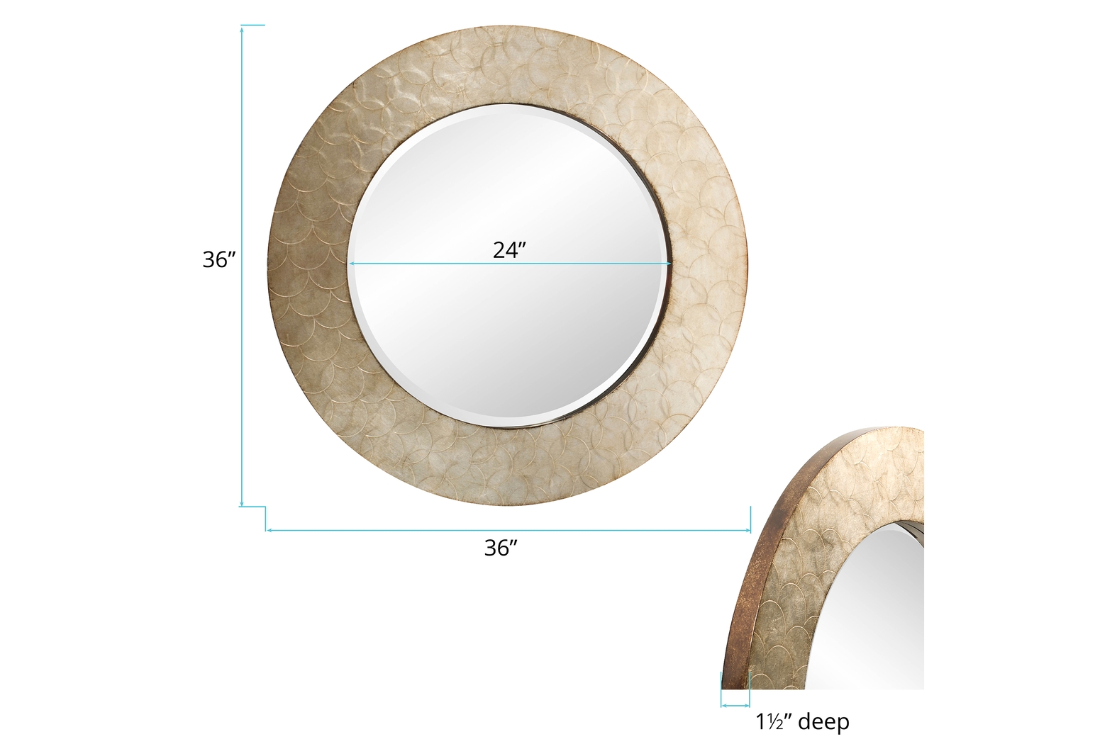 Trente Silver Mirror - Thumbnail - Image 2