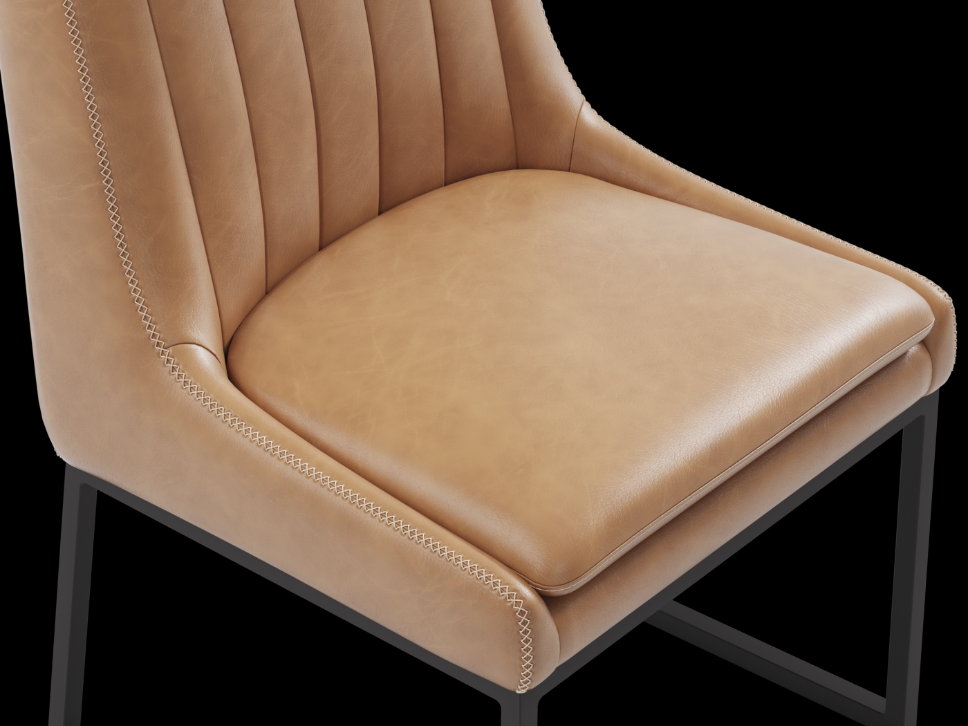 Trenton Camel Side Chair - Thumbnail - Image 3