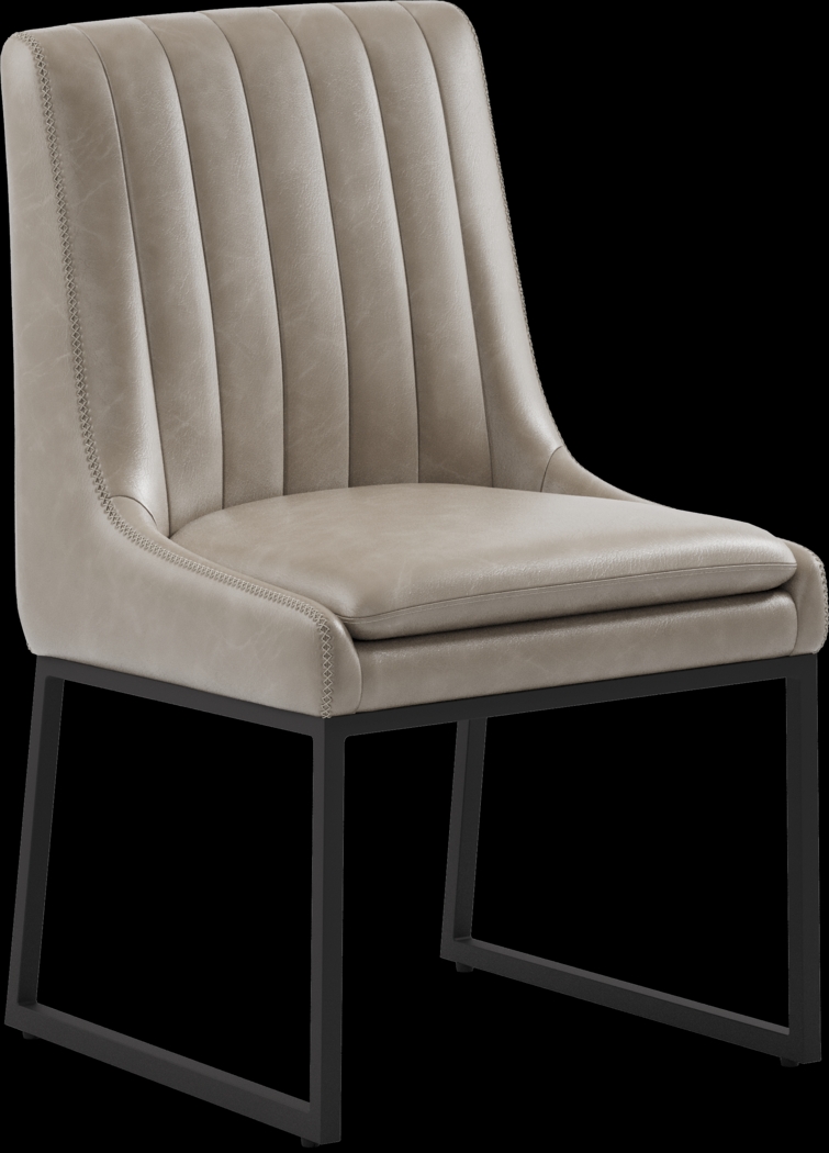 Grand Falls Brown 5 Pc Dining Room with Trenton Silver Side Chairs - Thumbnail - Image 5