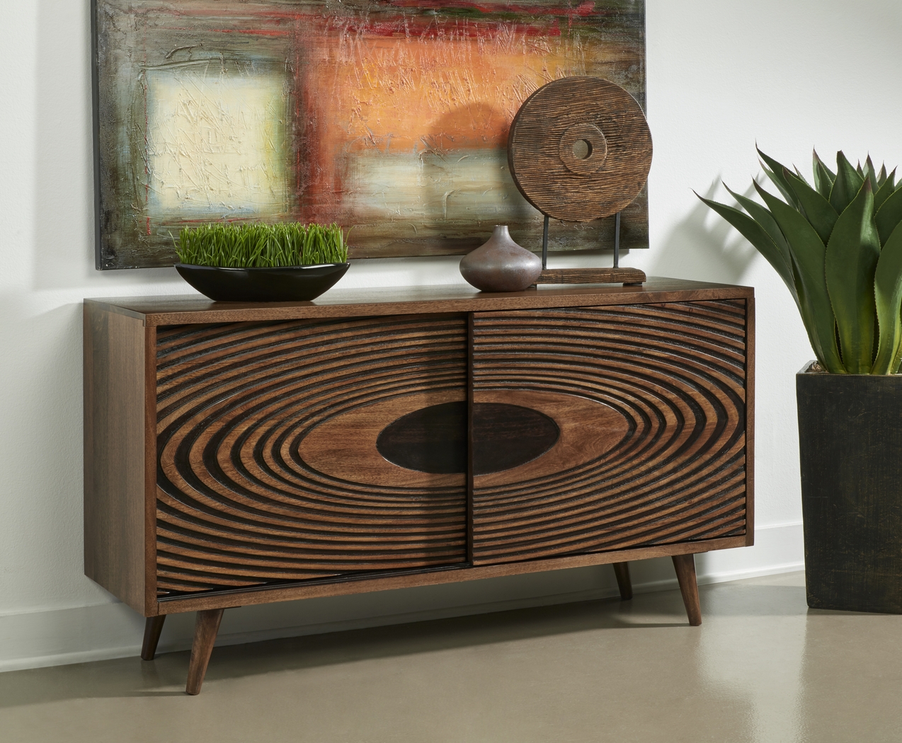 Trenville Brown Credenza - Thumbnail - Image 2