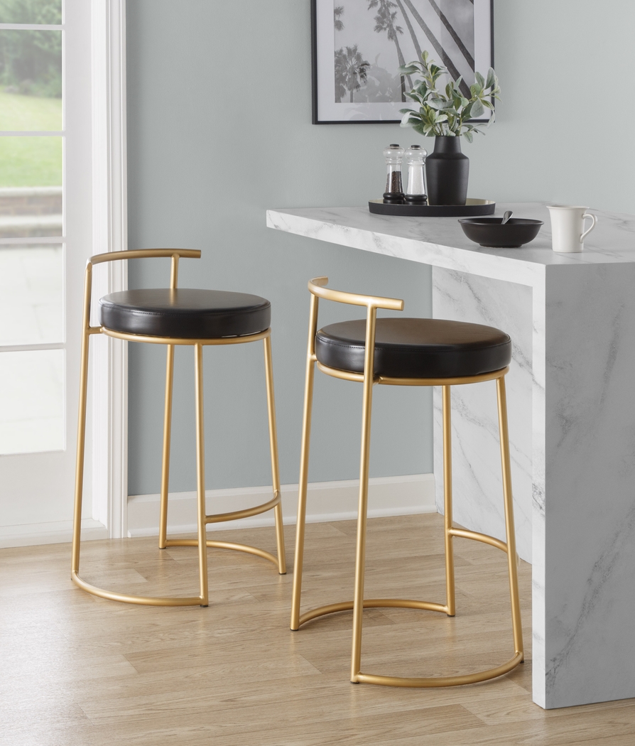 Trepassey I Black Counter Height Stool, Set of 2 - Thumbnail - Image 3
