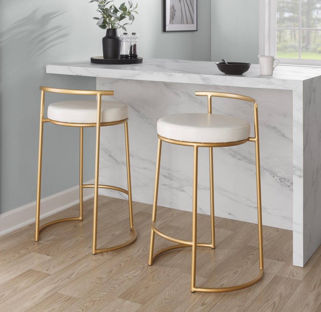 Trepassey I White Counter Height Stool, Set of 2 - Thumbnail - Image 3