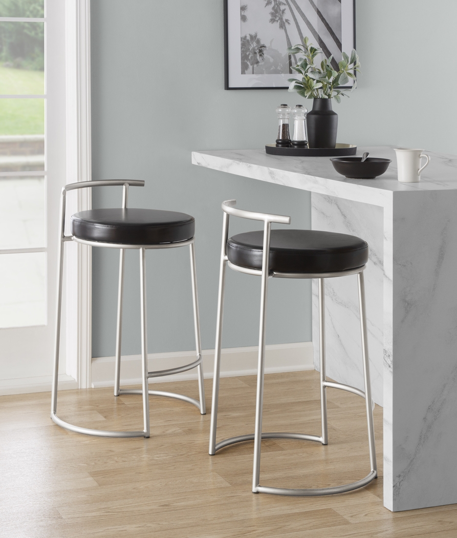 Trepassey II Black Counter Height Stool, Set of 2 - Thumbnail - Image 3