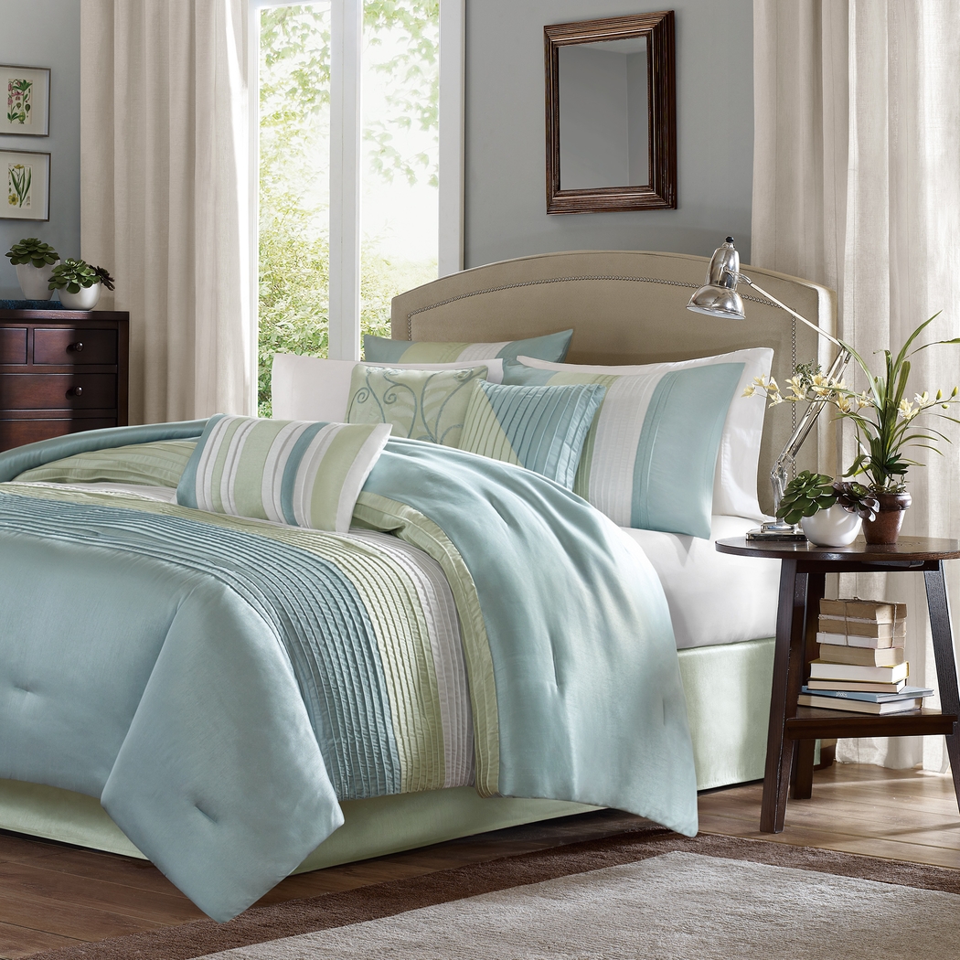 Trerose Green 7 Pc Full Comforter Set - Thumbnail - Image 2