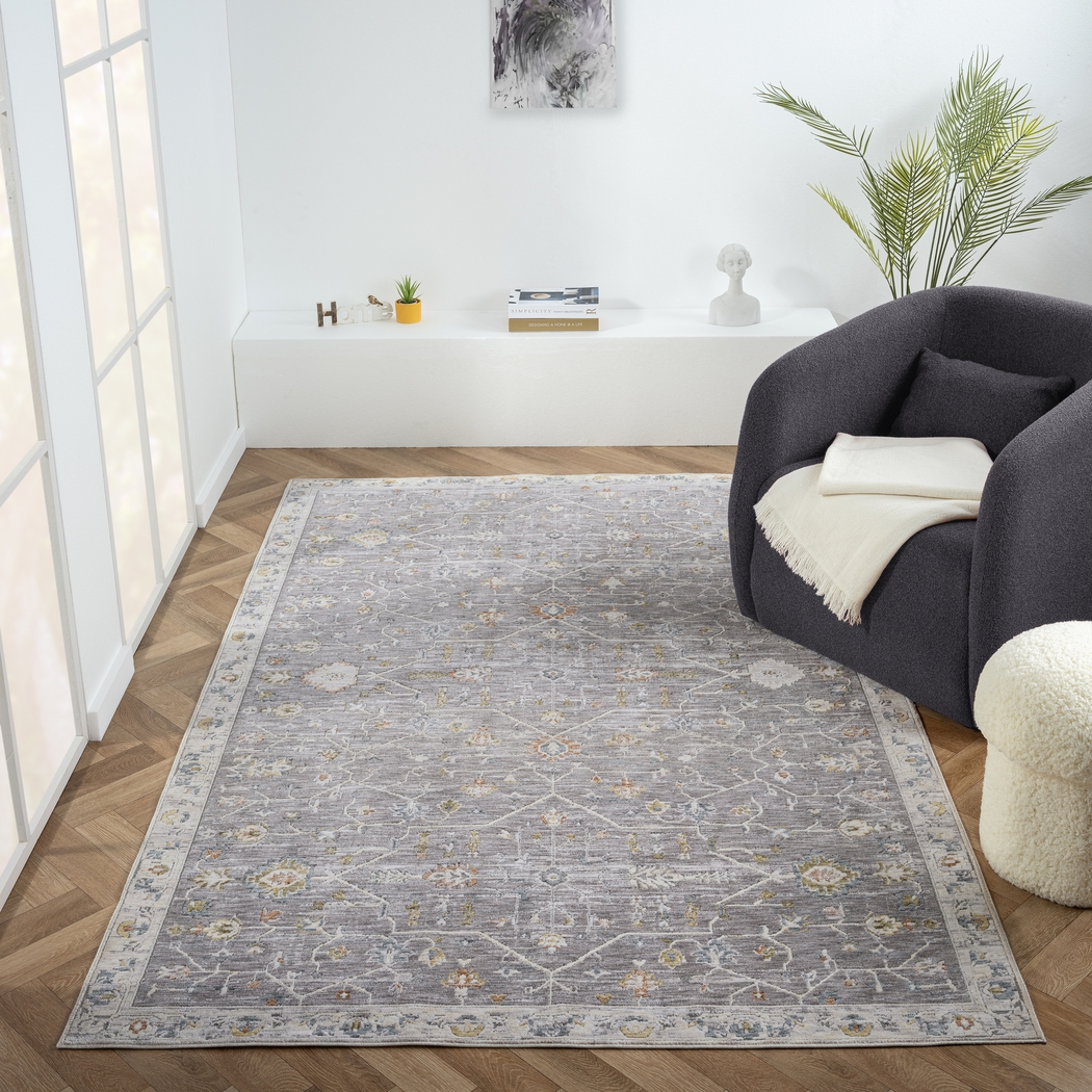 Tresor Gray/Ivory 5' x 8' Rug - Thumbnail - Image 3
