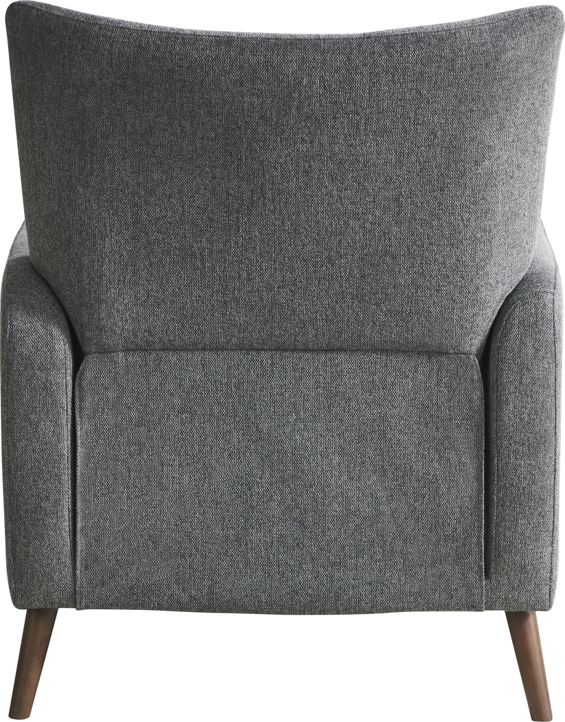 Tressa Lane Textured Stealth Gray Pushback Recliner - Thumbnail - Image 2