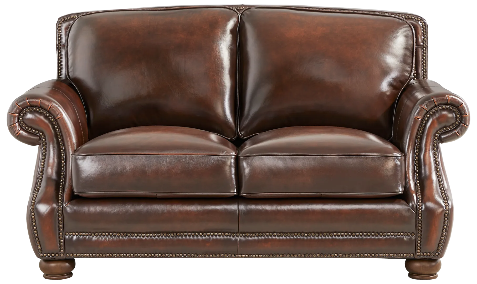 brown loveseat