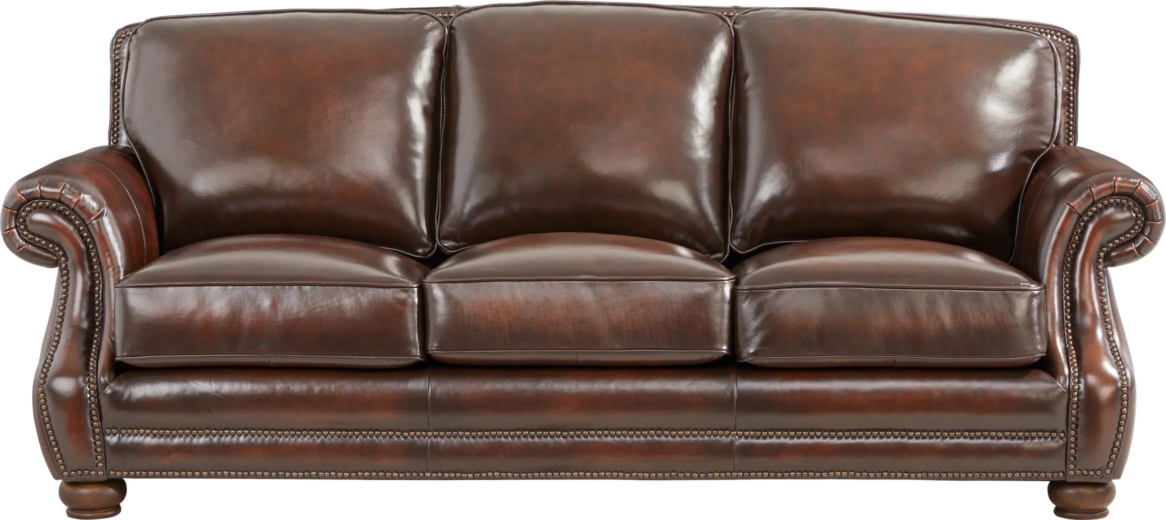 Trevaro Brown Leather 2 Pc Living Room - Thumbnail - Image 2