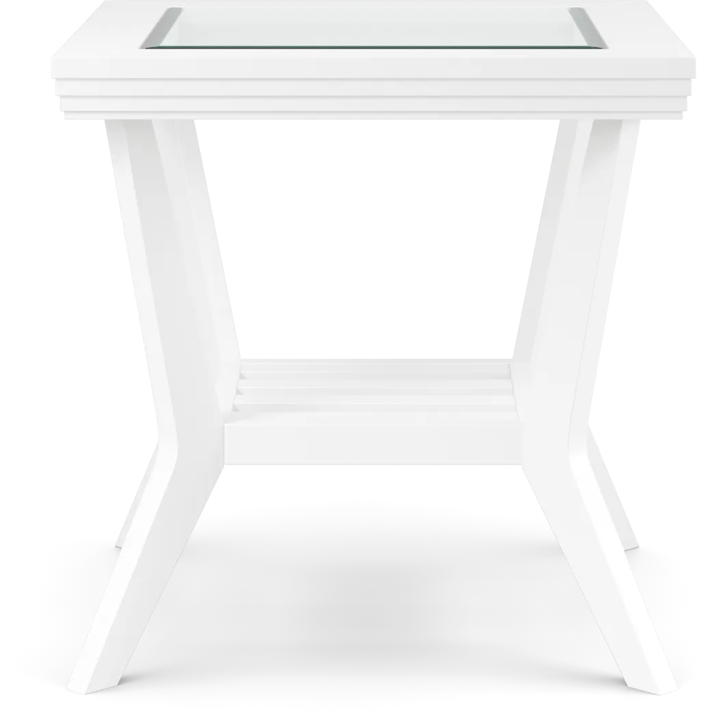 Trevi White End Table - Thumbnail - Image 2