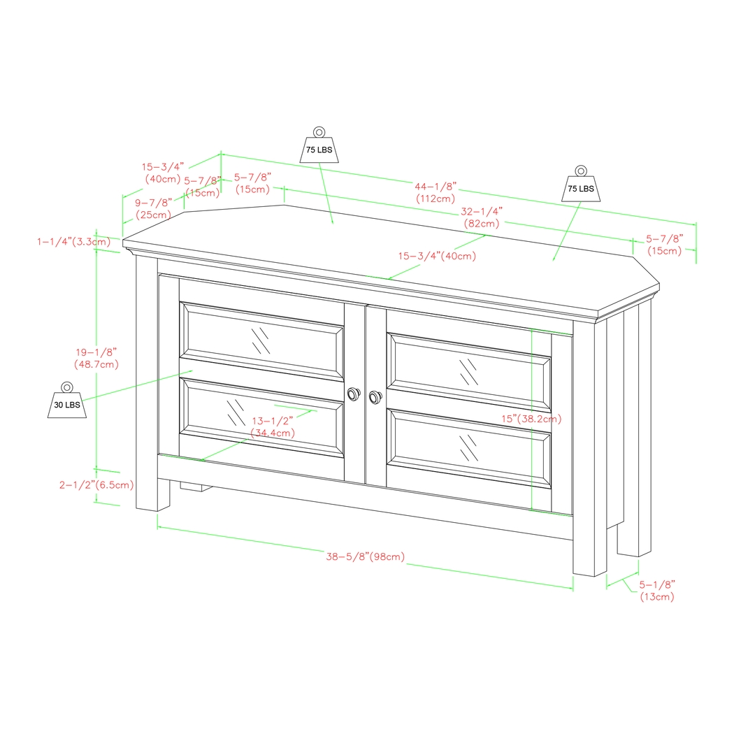 Trevington Espresso 44 in. Console - Thumbnail - Image 5