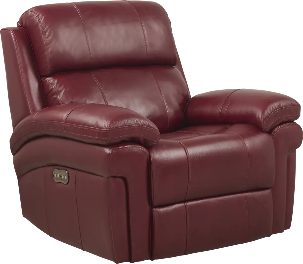 Trevino Burgundy Leather 3 Pc Living Room with Reclining Sofa - Thumbnail - Image 5