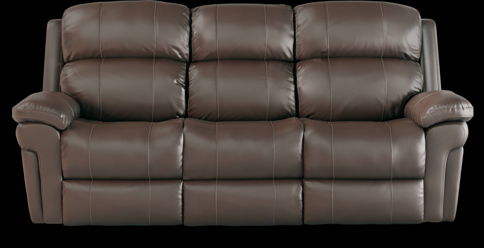 Trevino Chocolate Leather Reclining Sofa - Thumbnail - Image 1