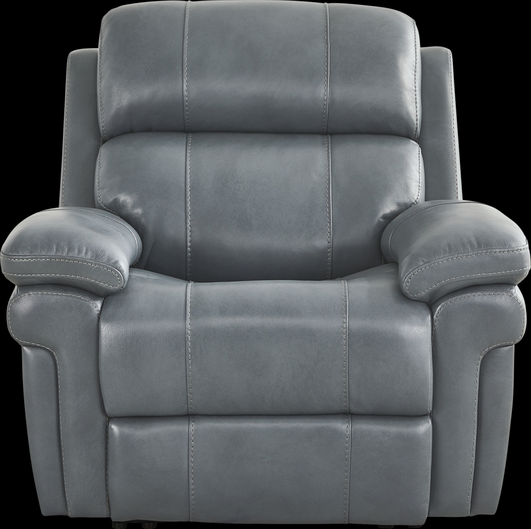 Trevino Lane Blue Leather 8 Pc Dual Power Reclining Living Room with Reclining Sofa - Thumbnail - Image 10