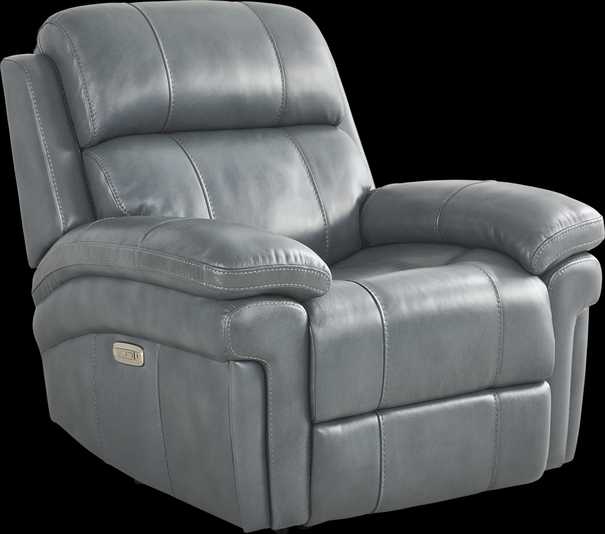 Trevino Lane Blue Leather 8 Pc Dual Power Reclining Living Room with Reclining Sofa - Thumbnail - Image 11