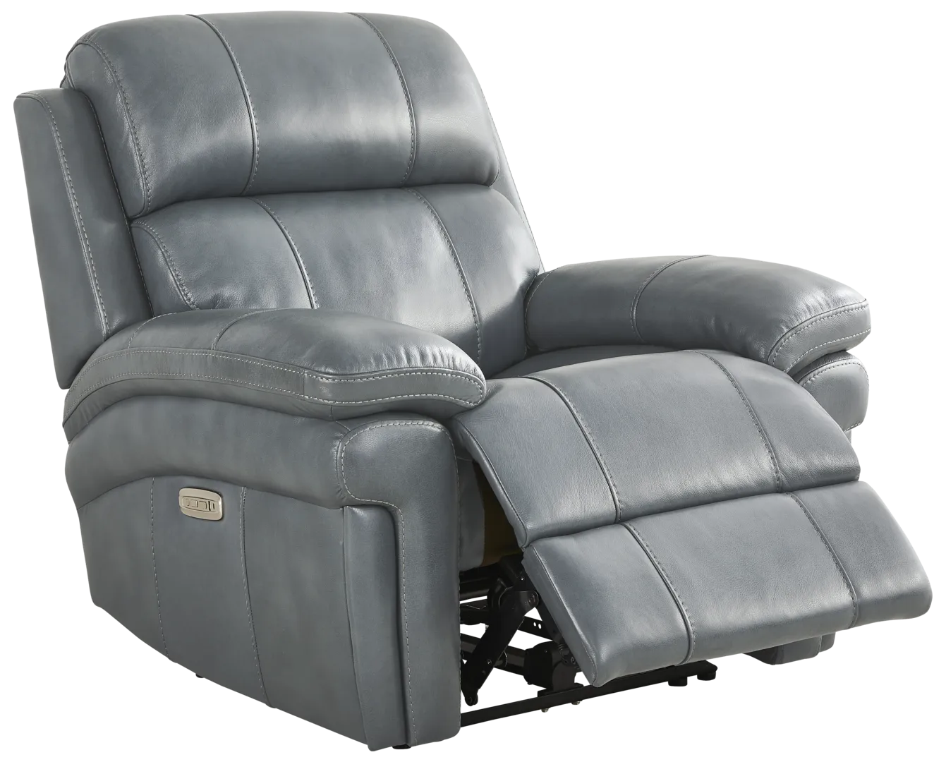 blue dual power recliner