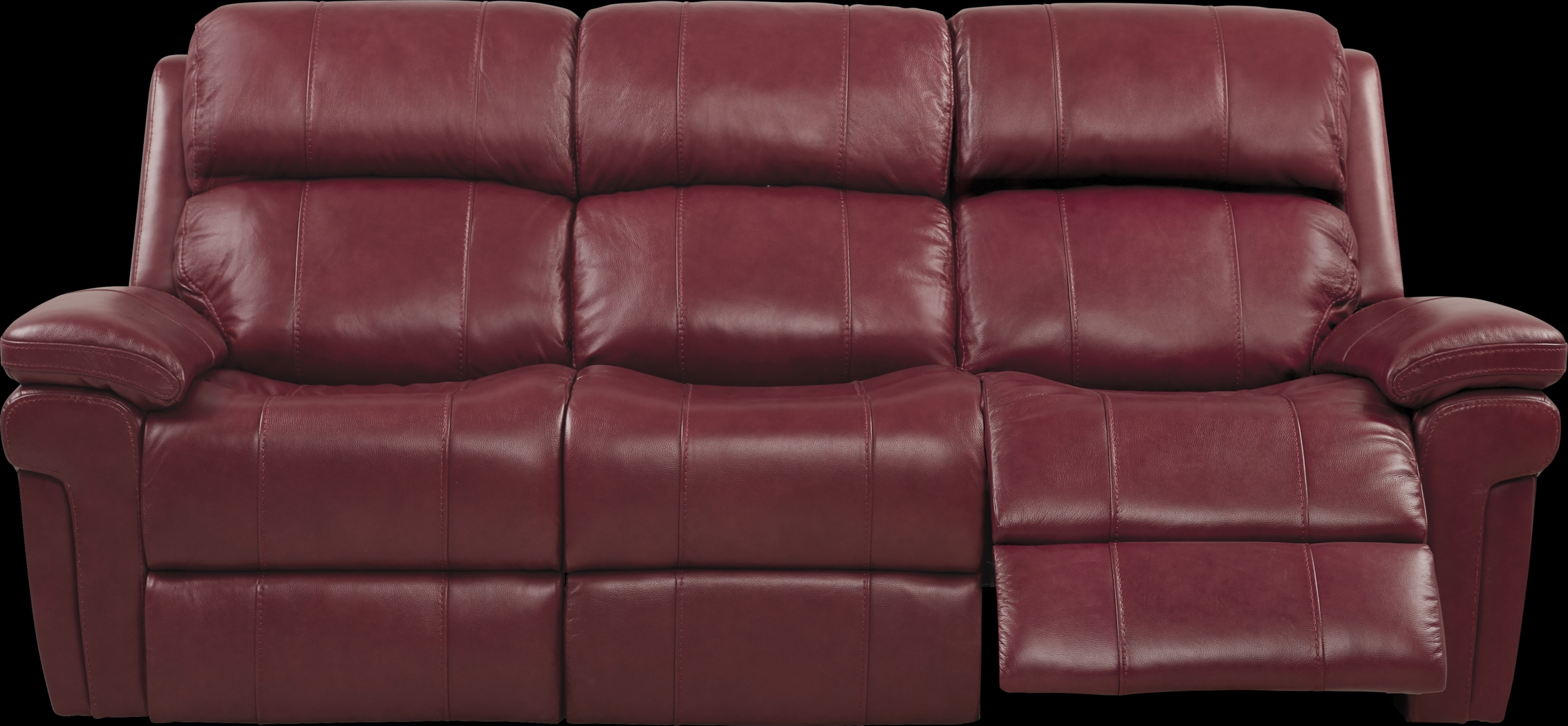 Trevino Place Burgundy Leather 8 Pc Living Room with Reclining Sofa - Thumbnail - Image 5