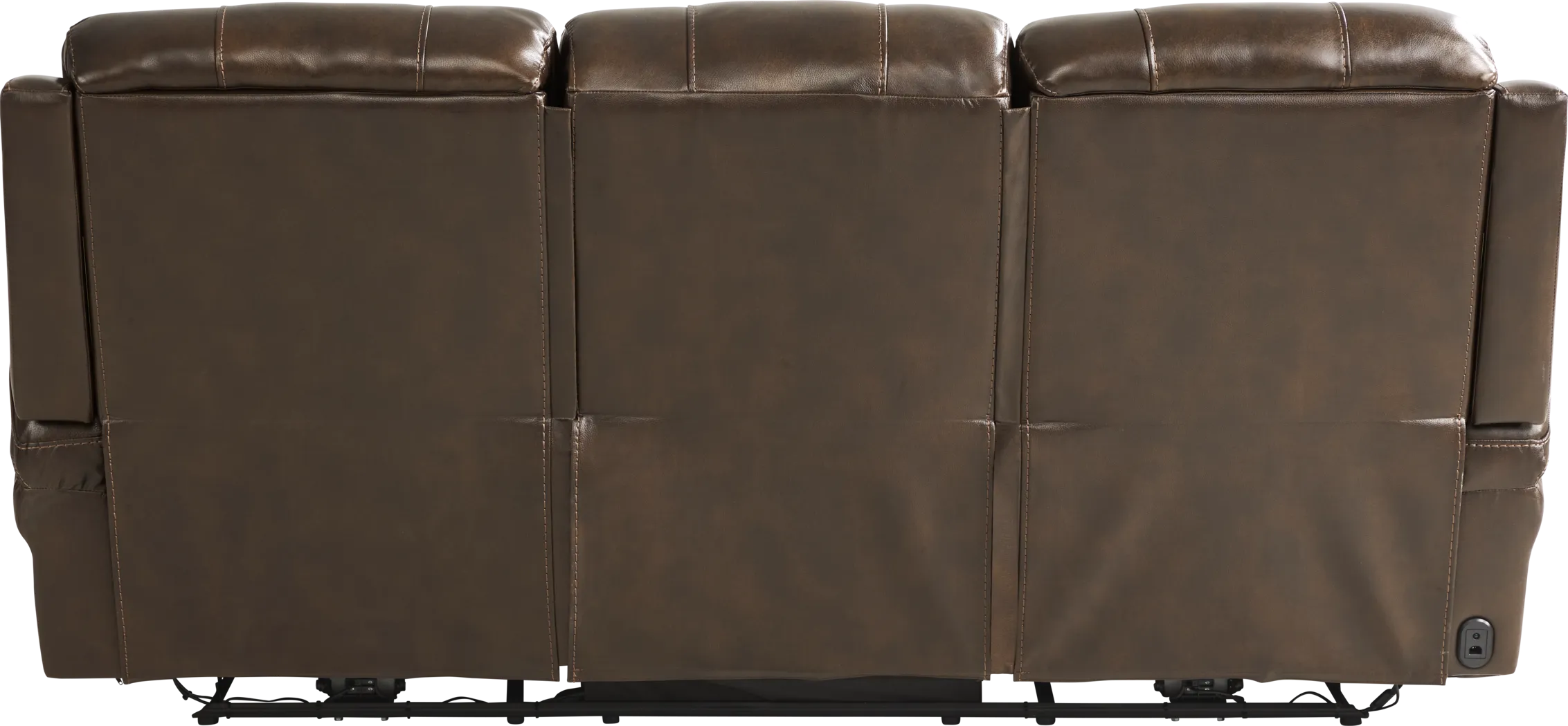 Trevino Place Chocolate Leather 7 Pc Living Room with Reclining Sofa - Thumbnail - Image 6