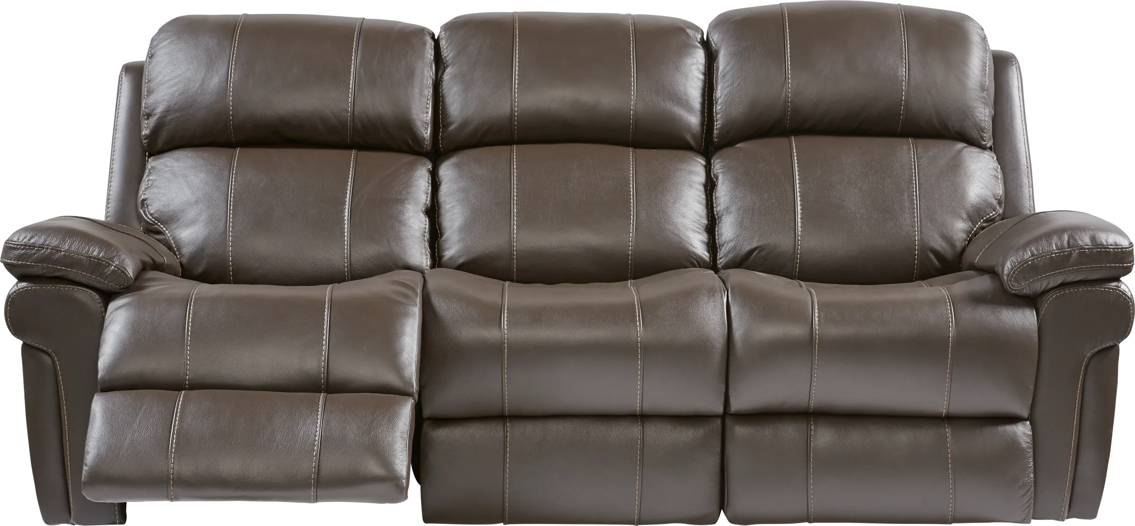 Trevino Place Chocolate Leather 7 Pc Living Room with Reclining Sofa - Thumbnail - Image 3