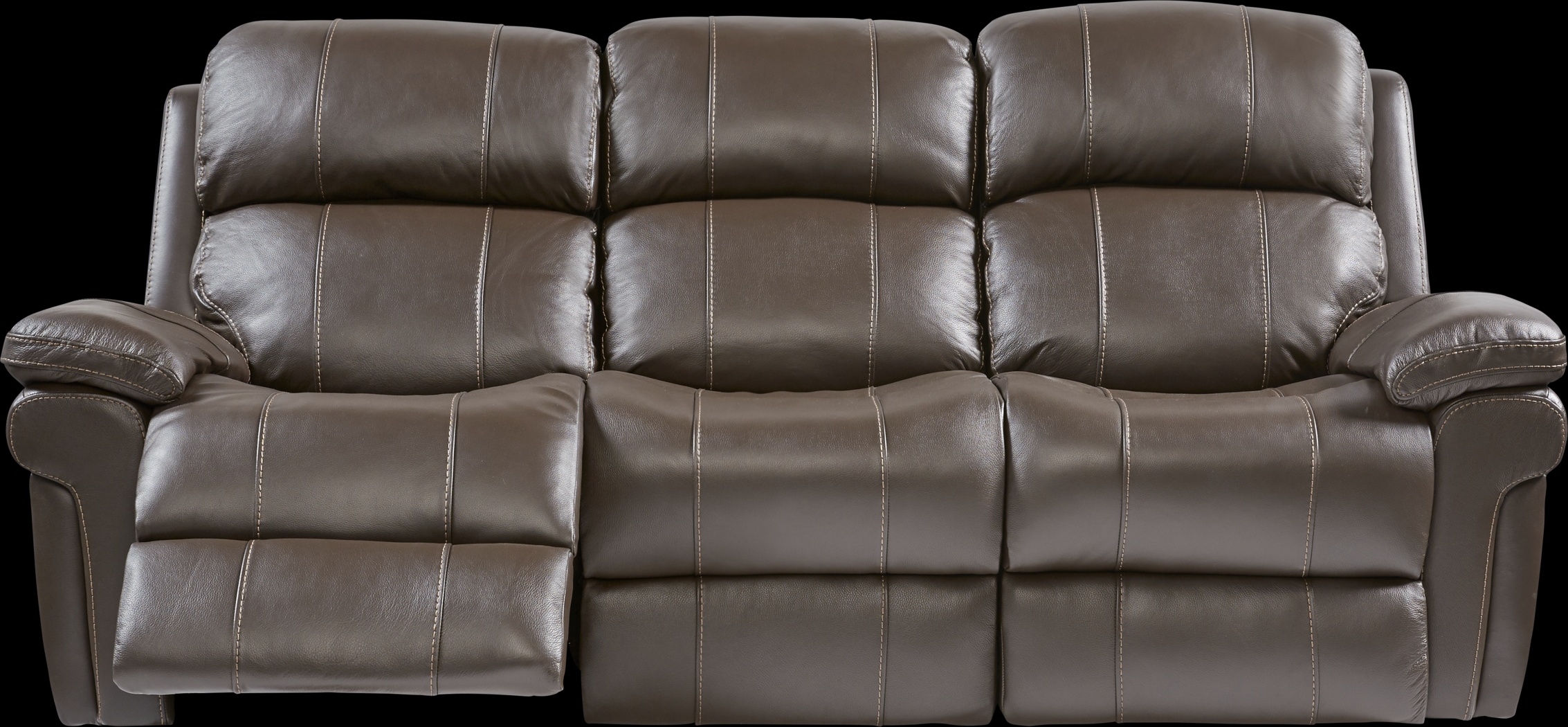 Trevino Place Chocolate Leather 5 Pc Living Room with Reclining Sofa - Thumbnail - Image 3