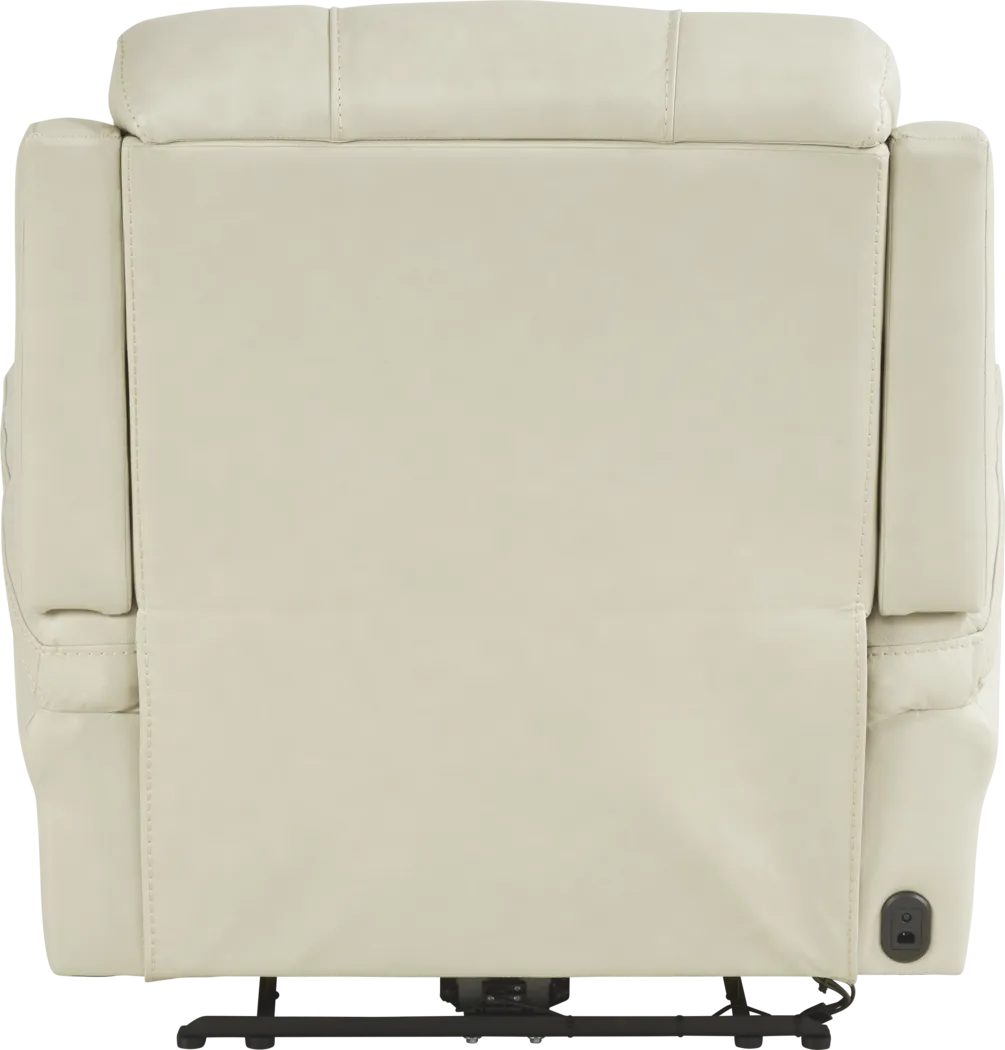 Trevino Place Cream Leather 3 Pc Living Room with Reclining Sofa - Thumbnail - Image 7