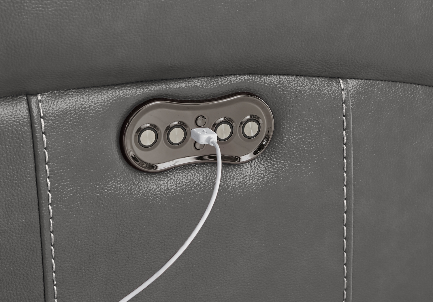 Trevino Place Smoke Leather 8 Pc Living Room with Reclining Sofa - Thumbnail - Image 8